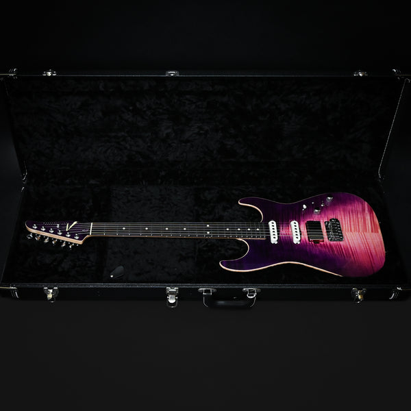 Tom Anderson Custom Drop Top w/ Flame Top Electric Guitar- Purple Wakesurf w/ Binding 2025 (07-11-25N)