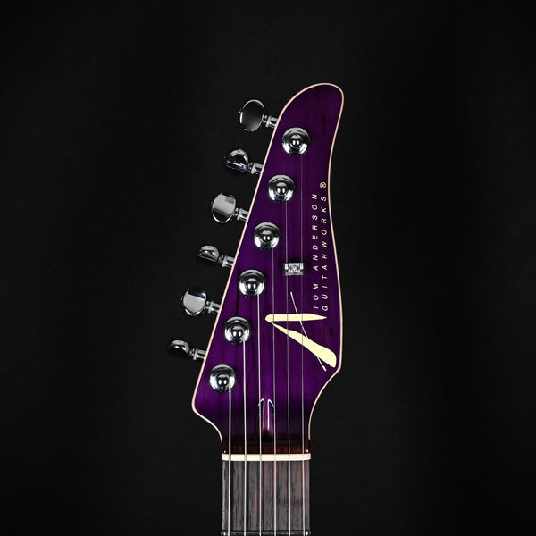 Tom Anderson Custom Drop Top w/ Flame Top Electric Guitar- Purple Wakesurf w/ Binding 2025 (07-11-25N)