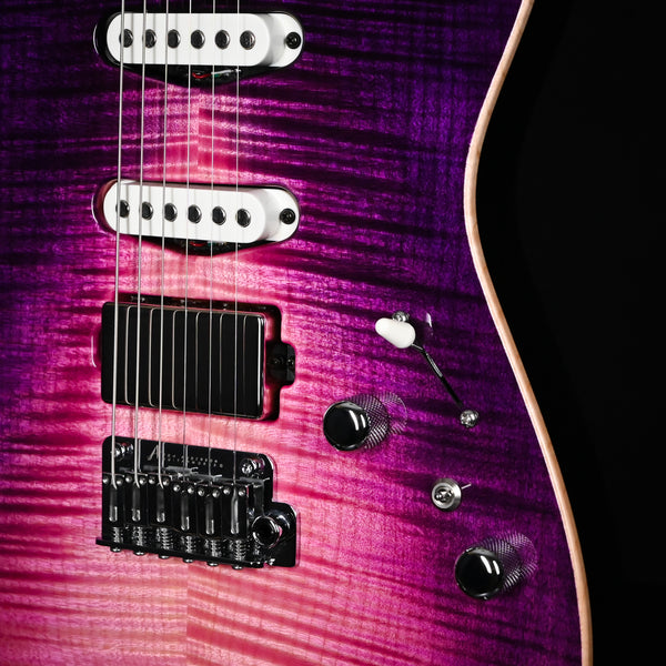 Tom Anderson Custom Drop Top w/ Flame Top Electric Guitar- Purple Wakesurf w/ Binding 2025 (07-11-25N)