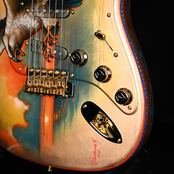 Fender Custom Shop Masterbuilt Todd Krause  Pamelina Artwork Golden Falcon Stratocaser (R145255)