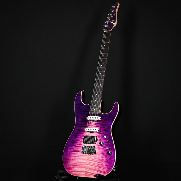 Tom Anderson Custom Drop Top w/ Flame Top Electric Guitar- Purple Wakesurf w/ Binding 2025 (07-11-25N)