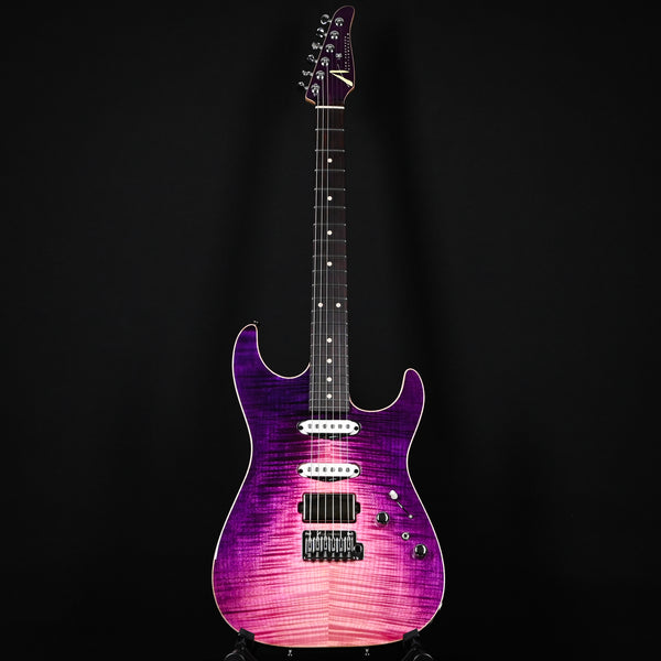 Tom Anderson Custom Drop Top w/ Flame Top Electric Guitar- Purple Wakesurf w/ Binding 2025 (07-11-25N)