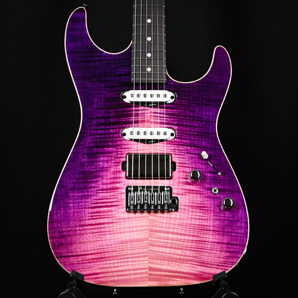 Tom Anderson Custom Drop Top w/ Flame Top Electric Guitar- Purple Wakesurf w/ Binding 2025 (07-11-25N)