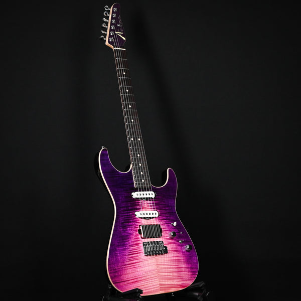 Tom Anderson Custom Drop Top w/ Flame Top Electric Guitar- Purple Wakesurf w/ Binding 2025 (07-11-25N)