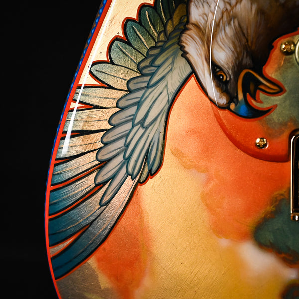 Fender Custom Shop Masterbuilt Todd Krause  Pamelina Artwork Golden Falcon Stratocaser (R145255)