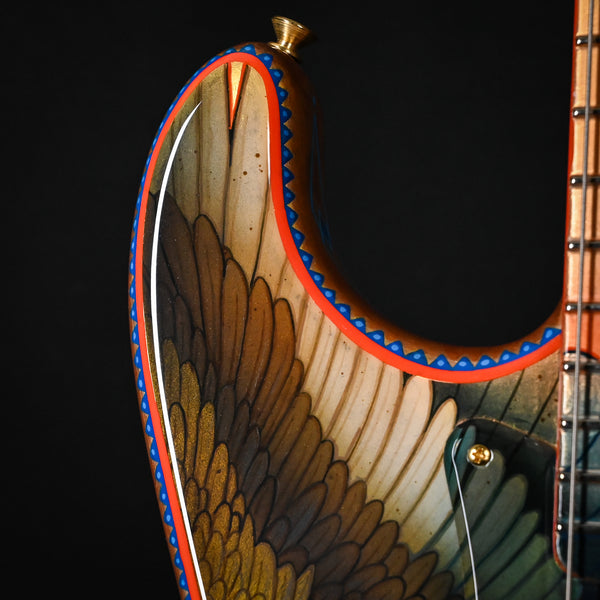 Fender Custom Shop Masterbuilt Todd Krause  Pamelina Artwork Golden Falcon Stratocaser (R145255)