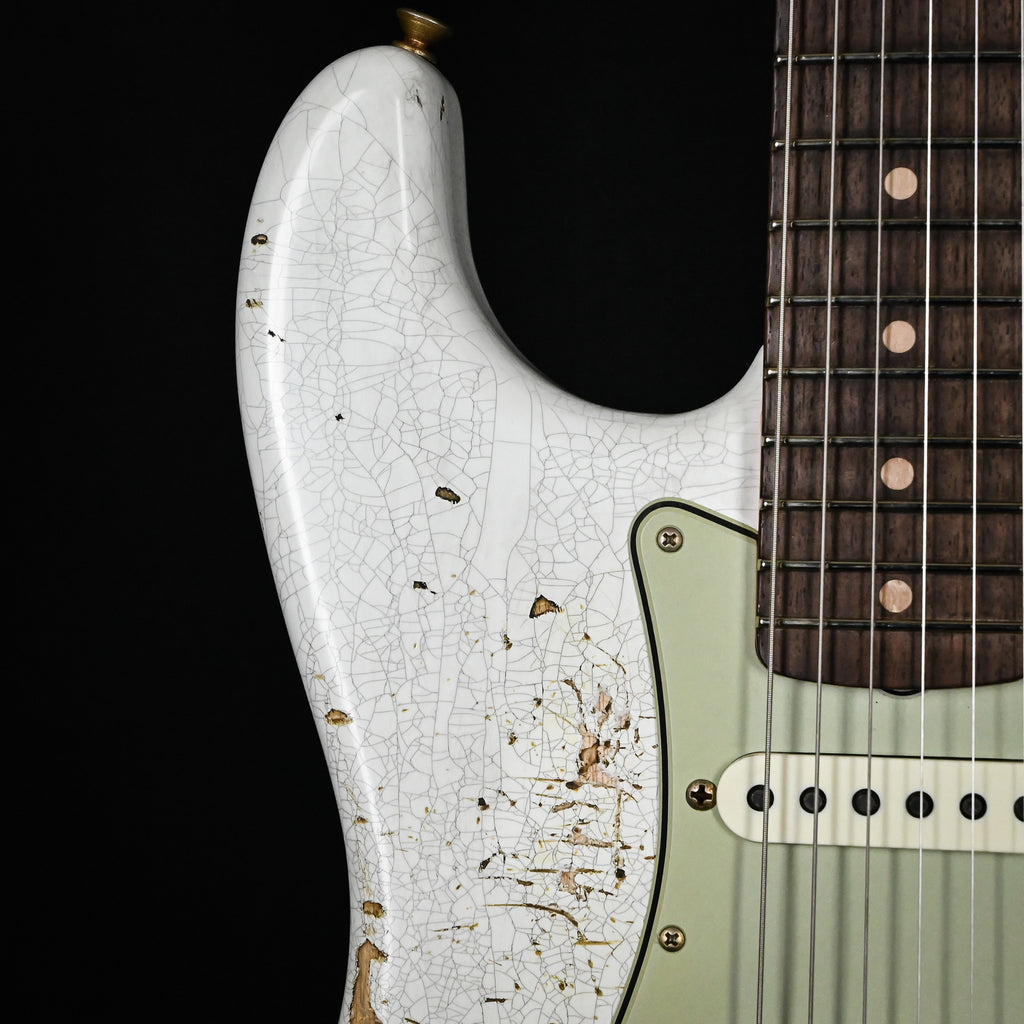 Fender Custom Shop '62 Stratocaster HSS w/ Painted Headcap, Heavy Relic- Olympic White 2026 (R146939)