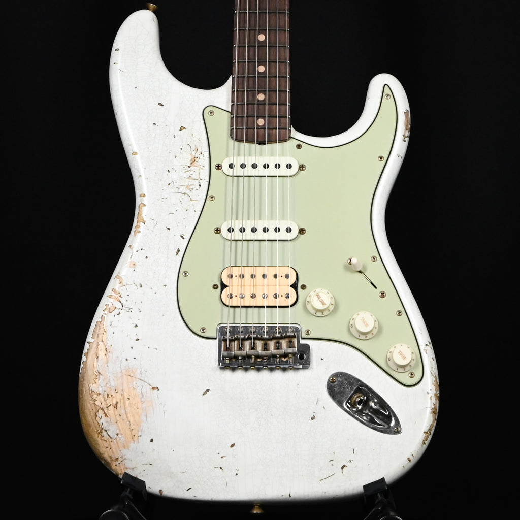 Fender Custom Shop '62 Stratocaster HSS w/ Painted Headcap, Heavy Relic- Olympic White 2026 (R146939)