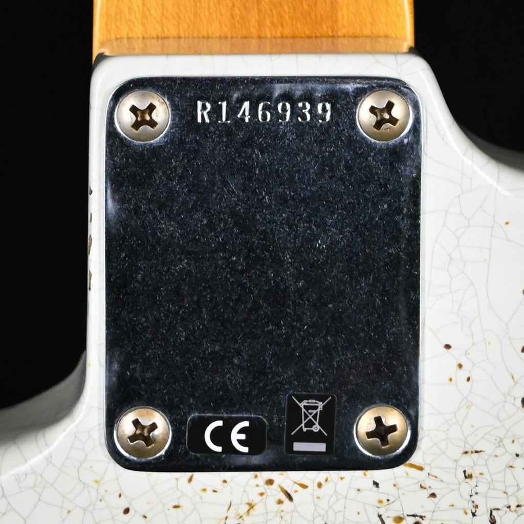 Fender Custom Shop '62 Stratocaster HSS w/ Painted Headcap, Heavy Relic- Olympic White 2026 (R146939)