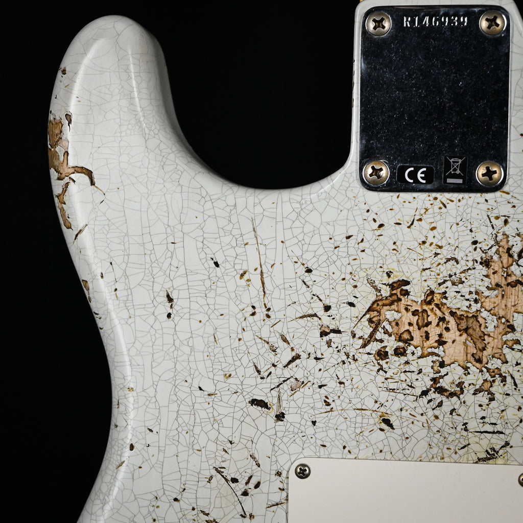 Fender Custom Shop '62 Stratocaster HSS w/ Painted Headcap, Heavy Relic- Olympic White 2026 (R146939)