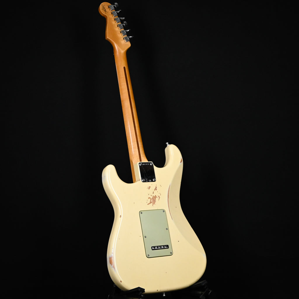 Fender Custom Shop Deluxe Stratocaster w/ Seymour Duncan SH4B Humbucker, Relic/ Closet Classic Hardware- Aged Vintage White 2026 (R147873)