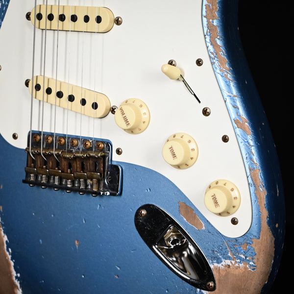 Fender Custom Shop Limited Edition Red Hot Stratocaster Super Heavy Relic- Super Faded Aged Lake Placid Blue 2024 (CZ583223)