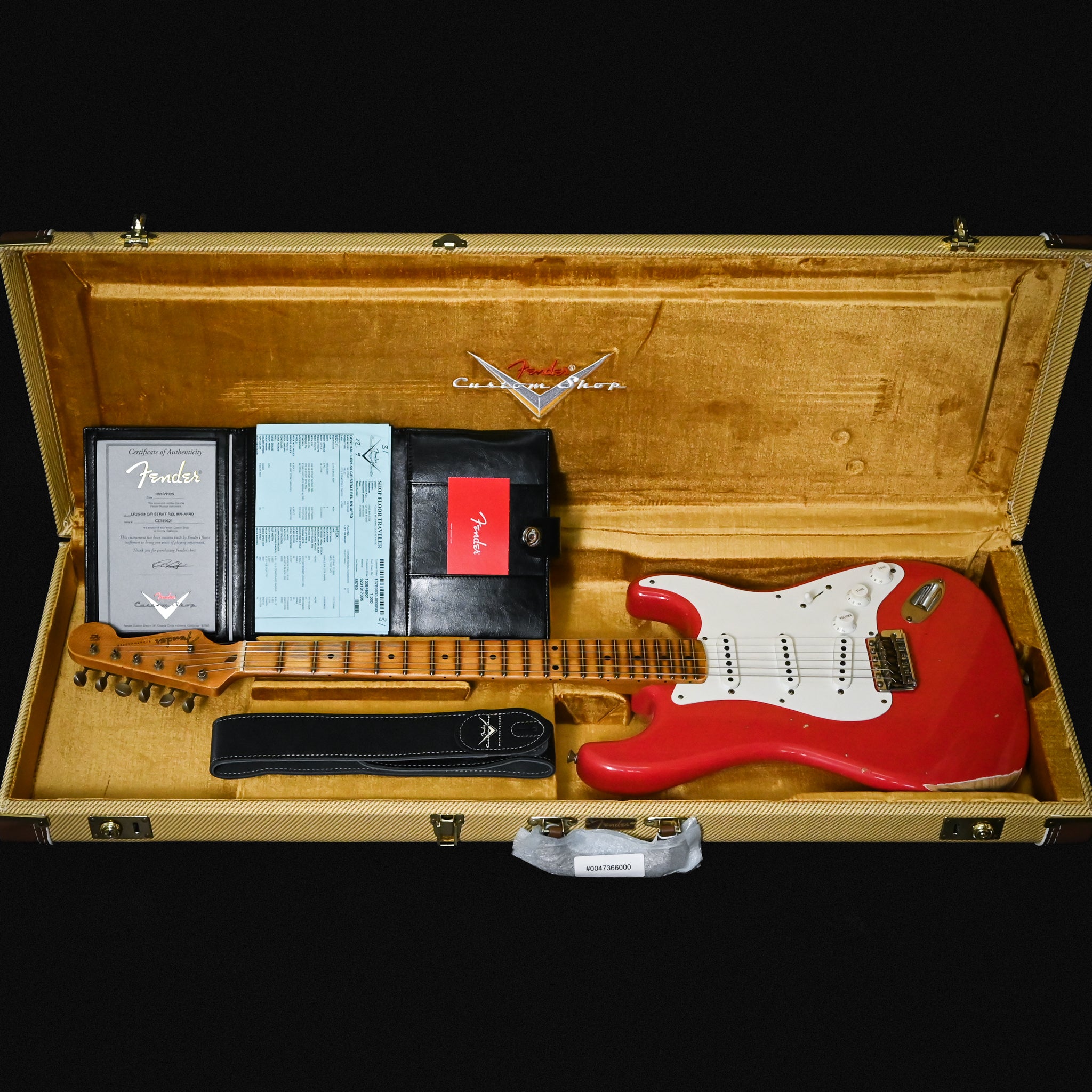 Fender Custom Shop Special Edition 1958 Compound Radius Stratocaster Relic- Aged Fiesta Red (CZ589621)