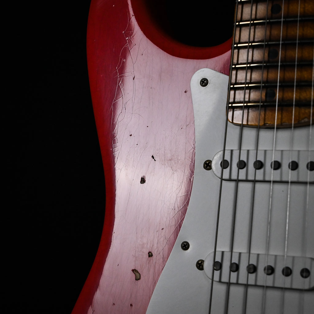 Fender Custom Shop Special Edition 1958 Compound Radius Stratocaster Relic- Aged Fiesta Red (CZ589621)