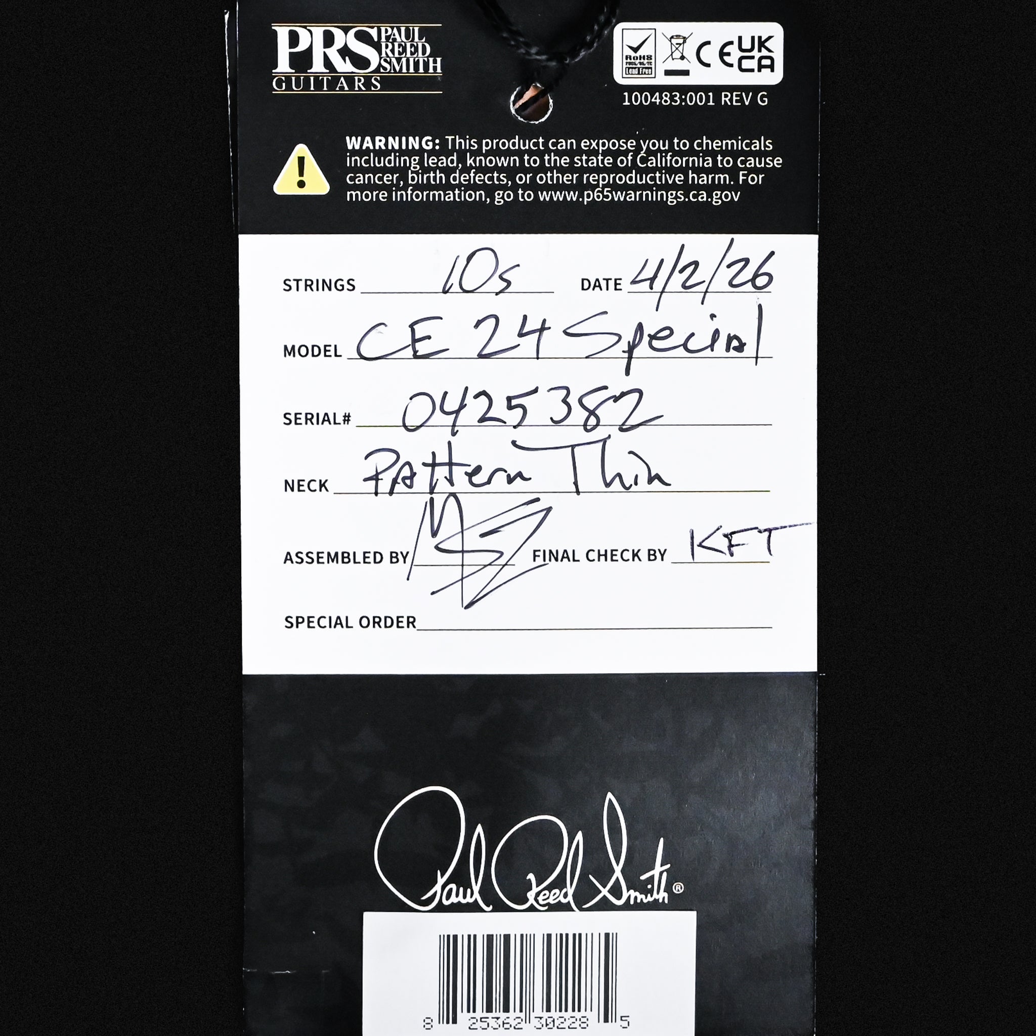 PRS CE 24 Special Electric Guitar- Sprayer's Choice 2026 (0425382)
