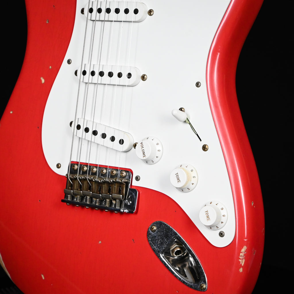 Fender Custom Shop Special Edition 1958 Compound Radius Stratocaster Relic- Aged Fiesta Red (CZ589621)