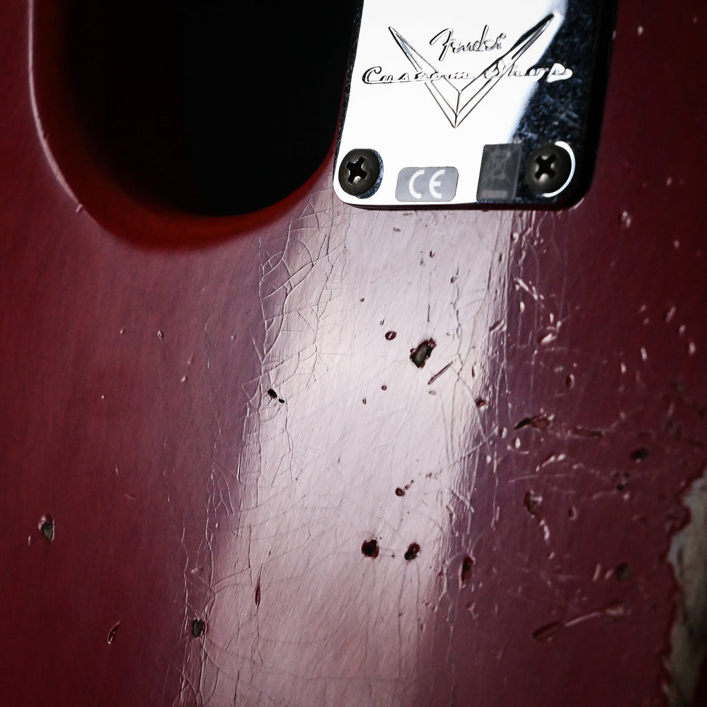 Fender Custom Shop Special Edition 1958 Compound Radius Stratocaster Relic- Aged Fiesta Red (CZ589621)