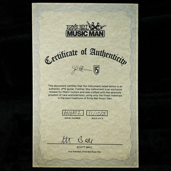 Ernie Ball Music Man JP15 John Petrucci Signature *Miami Guitar Exclusive* - Olallieberry Quilt 2025 (H10832)