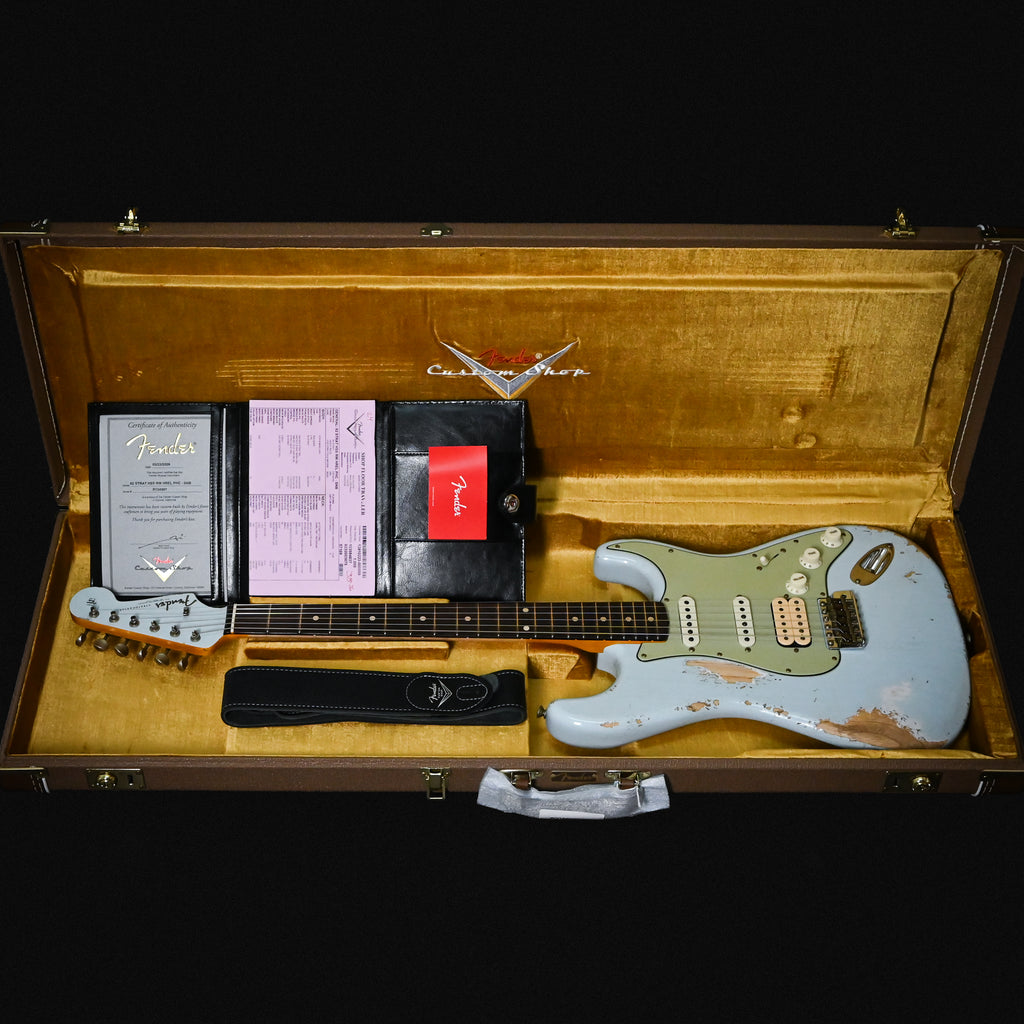 Fender Custom Shop '62 Stratocaster HSS w/ Painted Headcap, Heavy Relic- Sonic Blue 2026 (R134997)