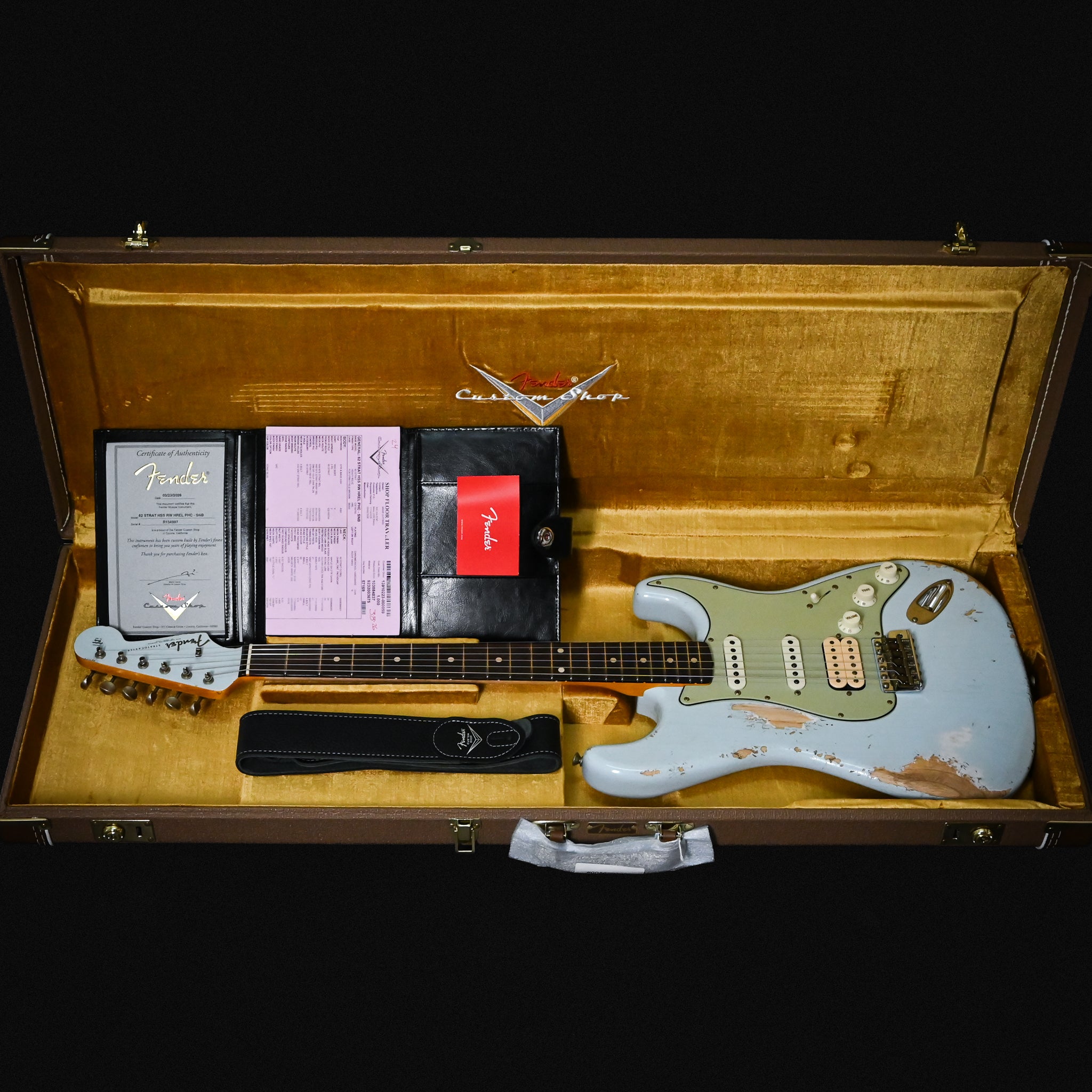 Fender Custom Shop '62 Stratocaster HSS w/ Painted Headcap, Heavy Relic- Sonic Blue 2026 (R134997)