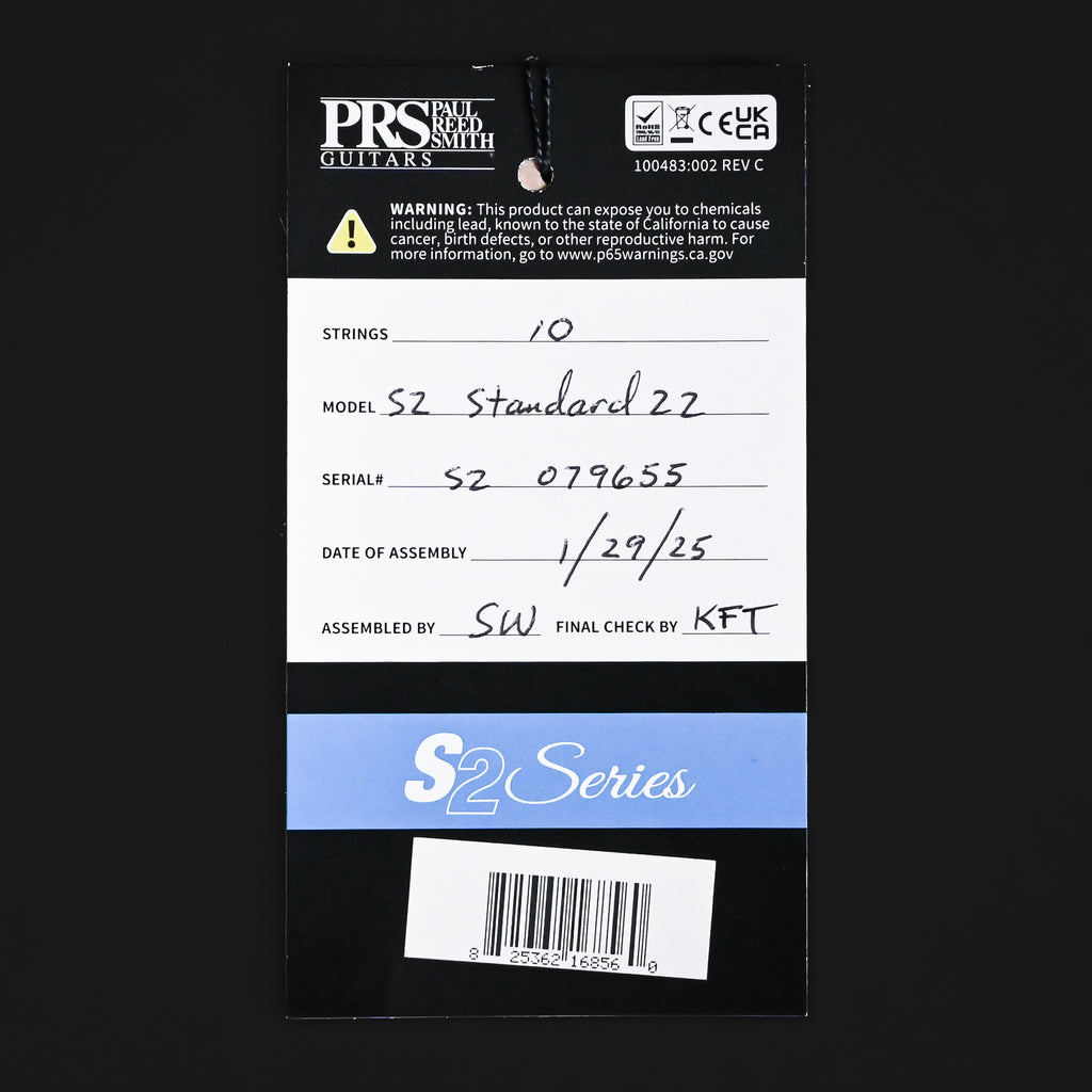 PRS S2 Standard 22 Electric Guitar- Space Blue 2025 (S2079655)