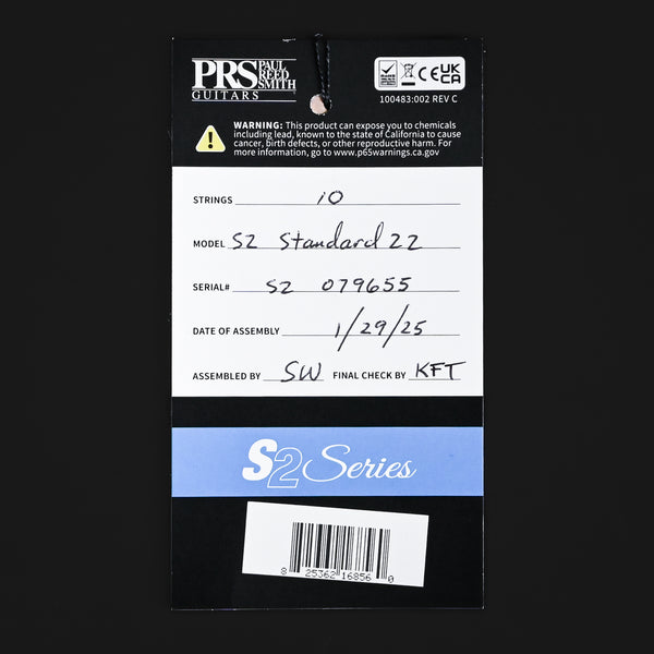 PRS S2 Standard 22 Electric Guitar- Space Blue 2025 (S2079655)