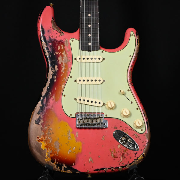 Fender Custom Shop Limited Edition 60/63 Stratocaster Super Heavy Relic- Super Faded Aged Fiesta Red/ 3 Color Sunburst 2025 (CZ585901)