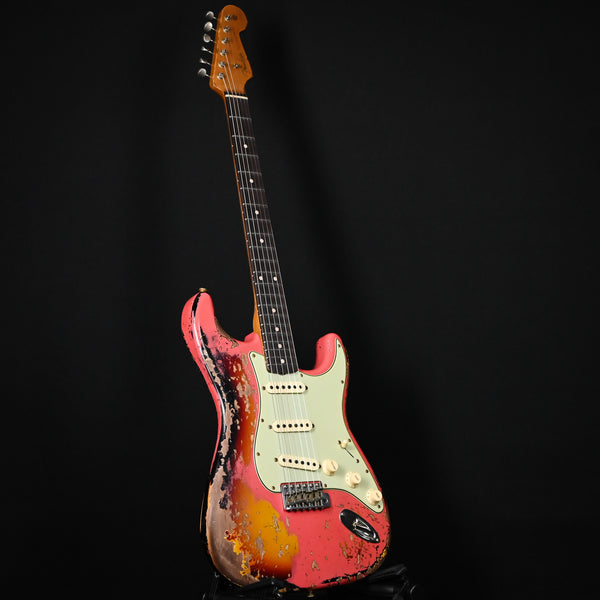 Fender Custom Shop Limited Edition 60/63 Stratocaster Super Heavy Relic- Super Faded Aged Fiesta Red/ 3 Color Sunburst 2025 (CZ585901)
