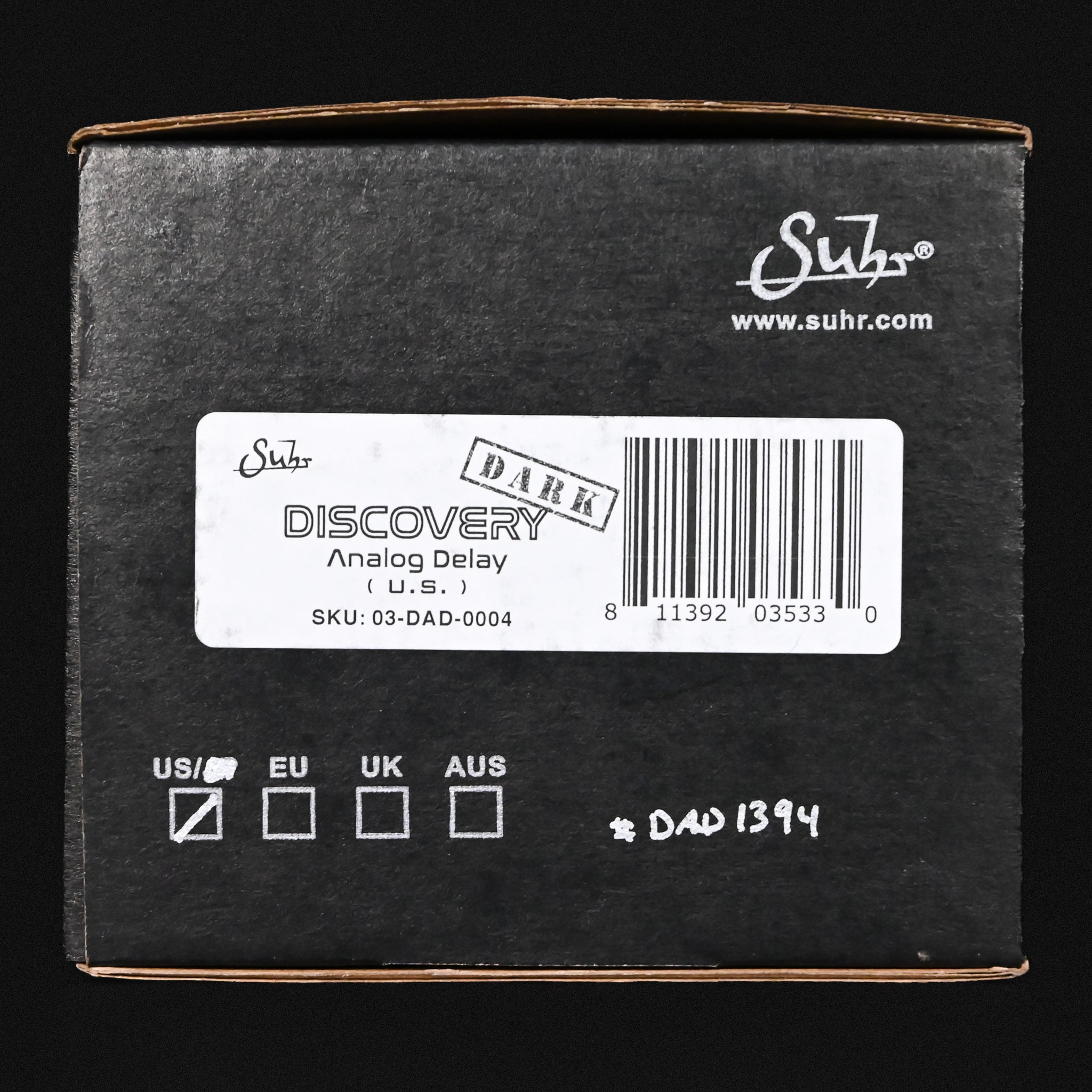 Suhr Dark Discovery Analog Delay Pedal (DAD1394)