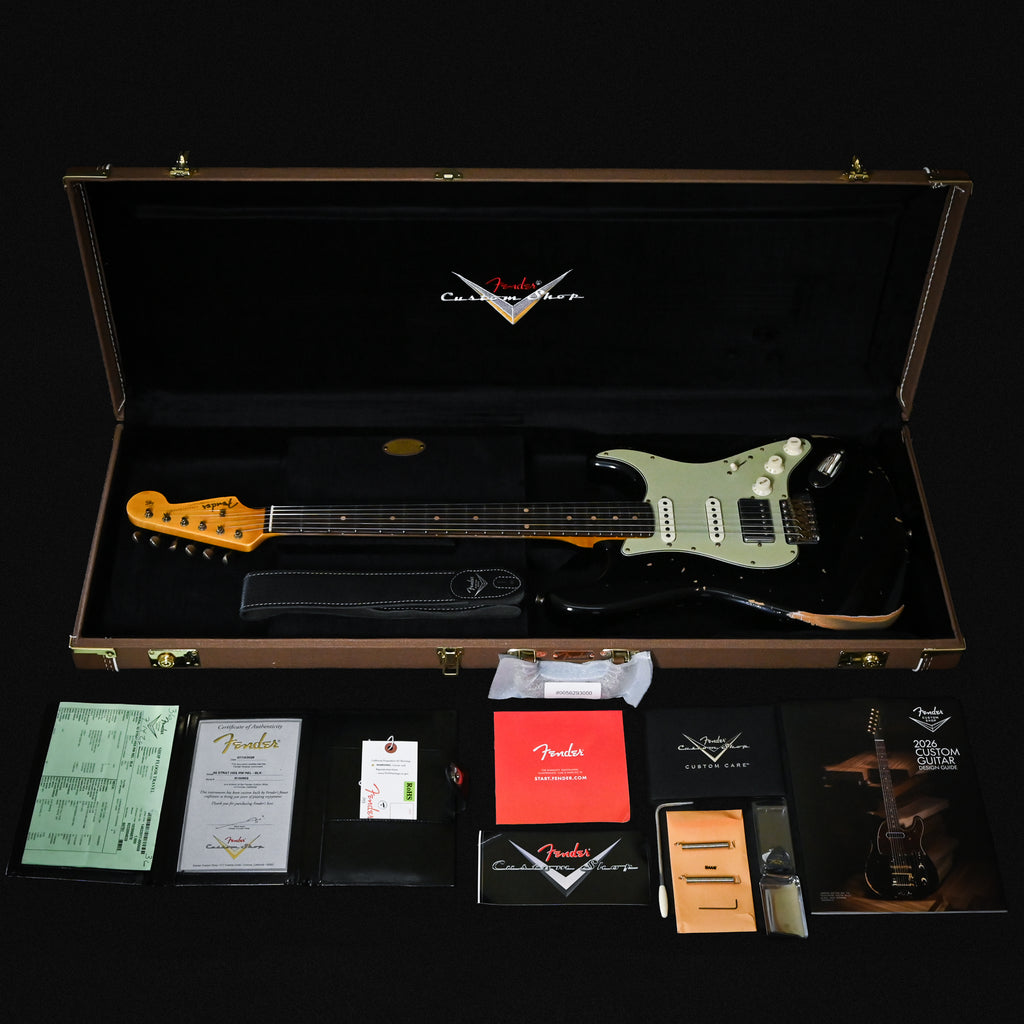 Fender Custom Shop '62 Stratocaster HSS w/ Alder Body, Relic- Black 2026 (R150853)