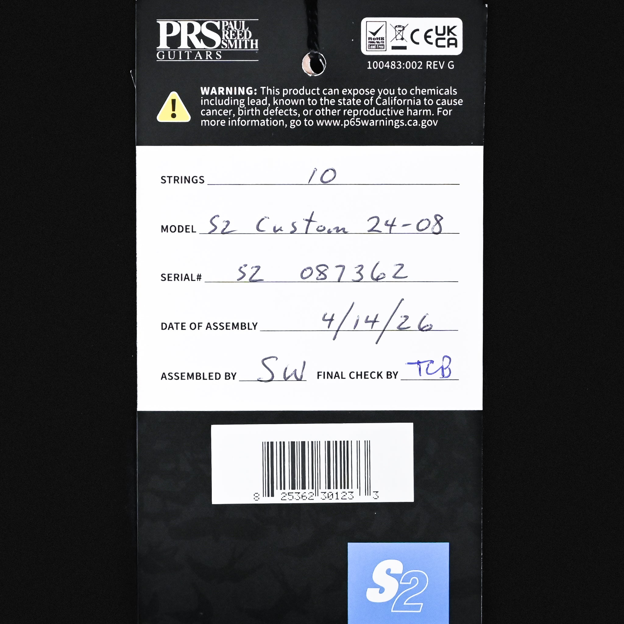 PRS S2 Custom 24-08 Electric Guitar- Sprayer's Choice 2026 (S2087362)
