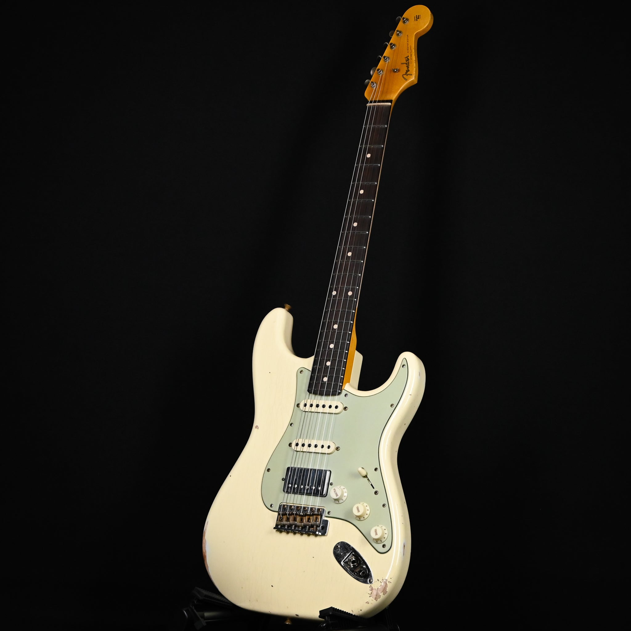 Fender Custom Shop '62 Stratocaster HSS w/ Ash Body, Relic- Vintage White 2026 (R150846)