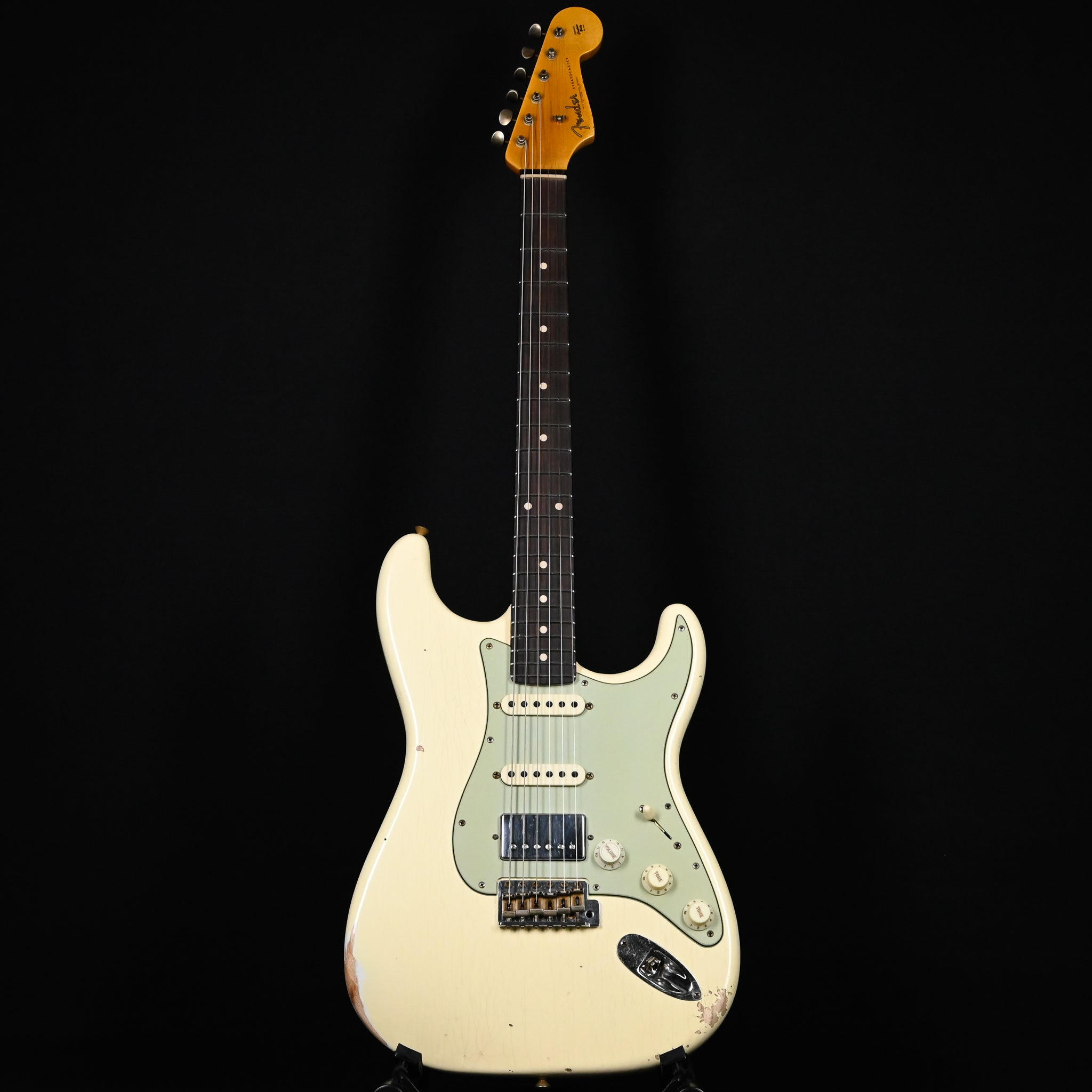 Fender Custom Shop '62 Stratocaster HSS w/ Ash Body, Relic- Vintage White 2026 (R150846)