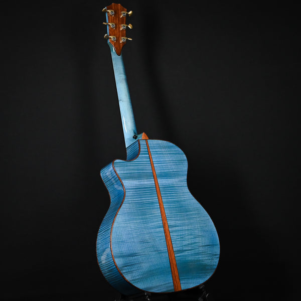 Taylor Custom Catch #23 C14ce B6023 – Grand Auditorium w/ Lutz Spruce Top & Figured Big Leaf Maple Back & Sides Acoustic/Electric Guitar- Koi Blue 2026 (1203306094)