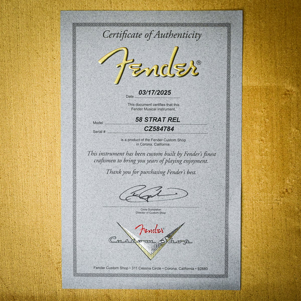 Fender Custom Shop '58 Stratocaster Relic- Faded Natural Blonde 2025 (CZ584784)