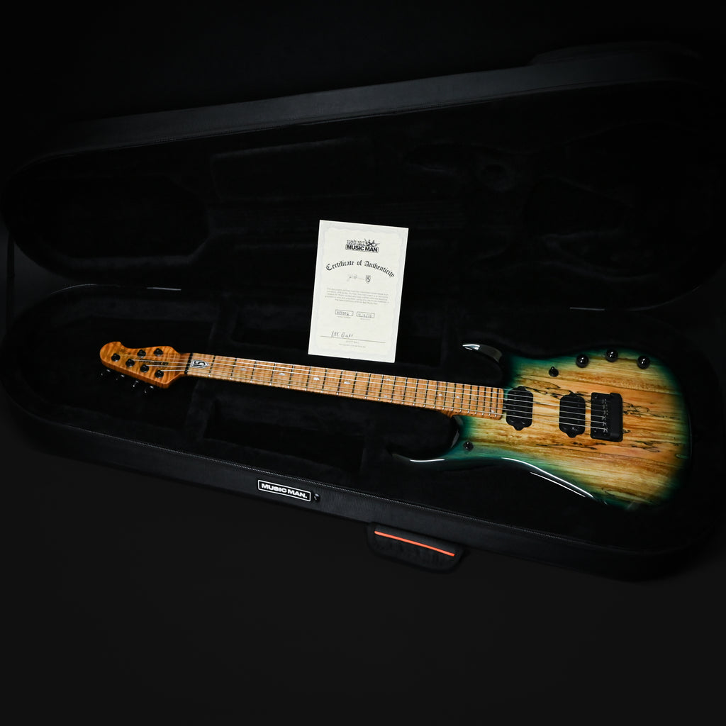 Ernie Ball Music Man JP15 Emerald Glow Roasted/ Figured Maple Neck *Miami Guitar Exclusive* 2025 (H07006)