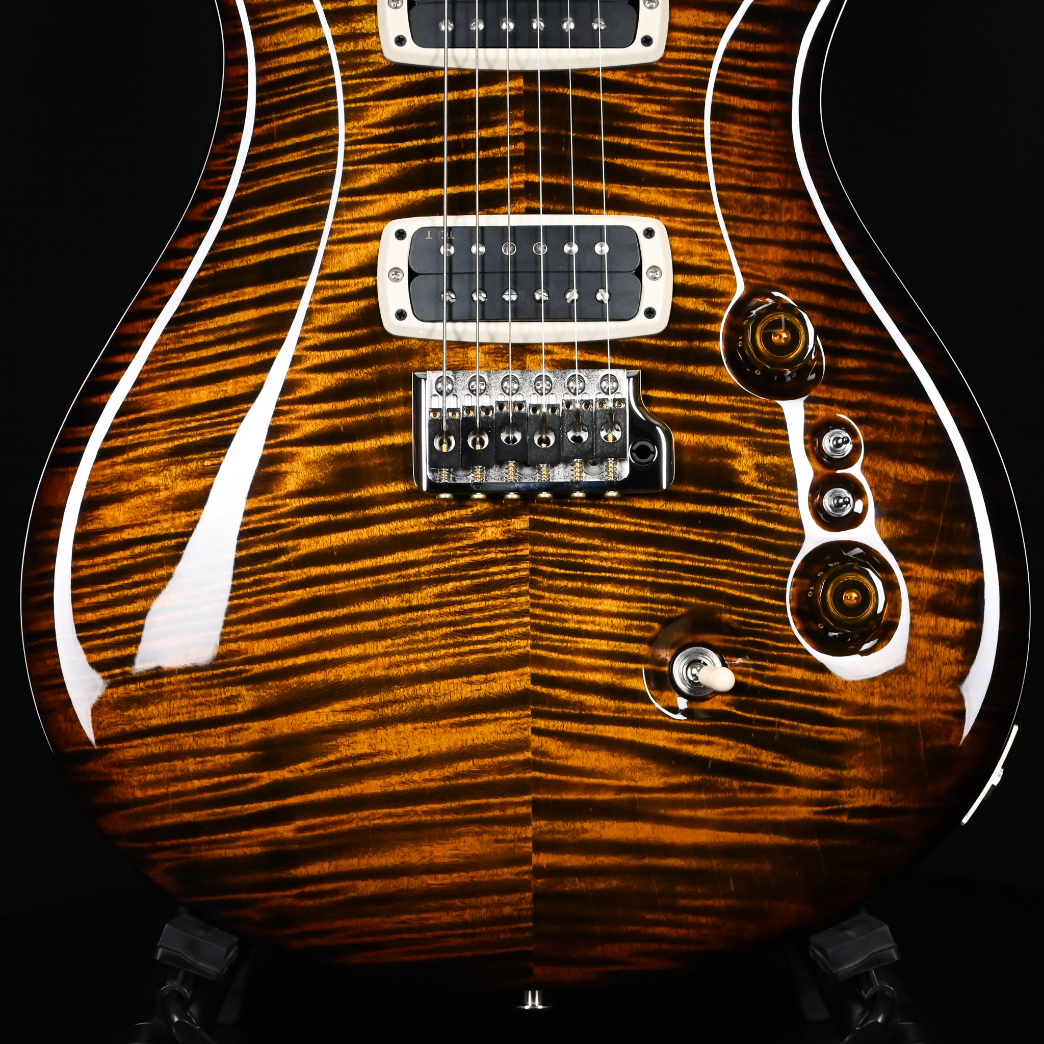 PRS Custom 24-08 Electric Guitar- Black Gold Wraparound Burst 2025 (0419236)