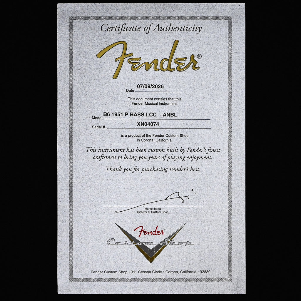 Fender Custom Shop 1951 Precision Bass Deluxe Closet Classic- Aged Nocaster Blonde 2026 (XN04074)