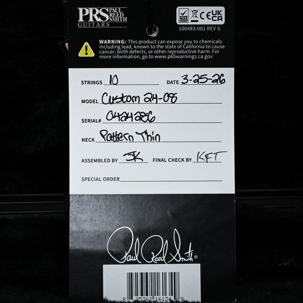 PRS Custom 24-08 Electric Guitar- Custom Color 2026 (0424286)