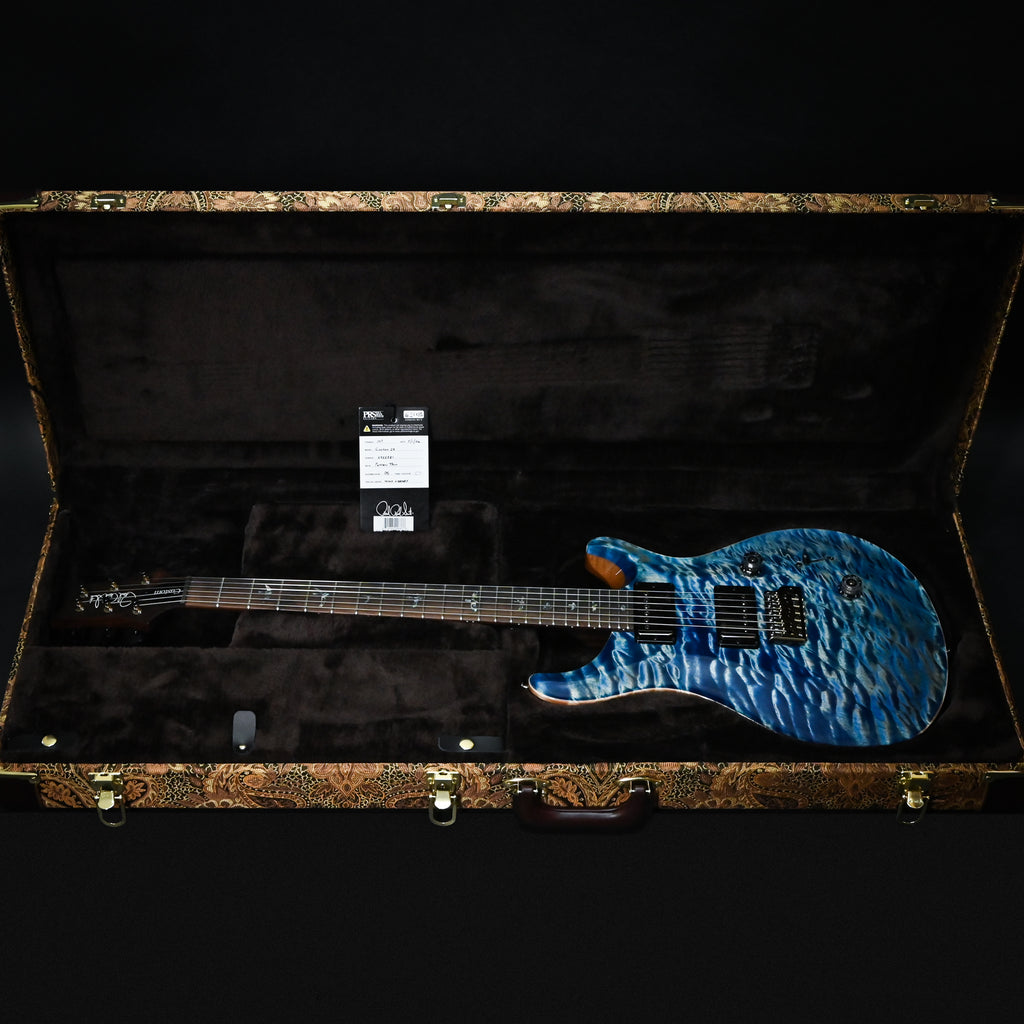 PRS Custom 24 Wood Library w/ 1-Piece Quilt 10-Top, Brazilian Rosewood, & 58/15 LT Pickups- Faded Blue Jean 2026 (0422581)
