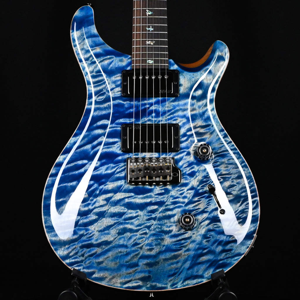 PRS Custom 24 Wood Library w/ 1-Piece Quilt 10-Top, Brazilian Rosewood, & 58/15 LT Pickups- Faded Blue Jean 2026 (0422581)