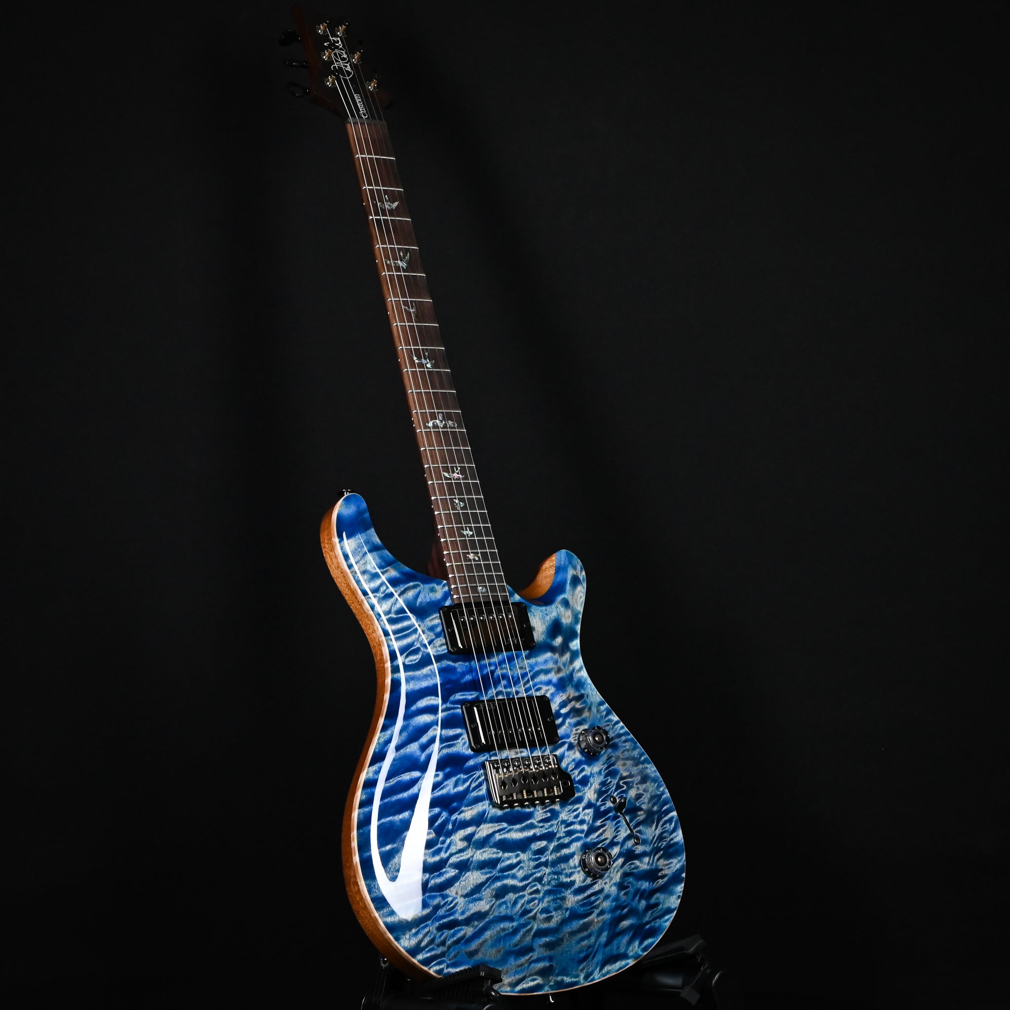 PRS Custom 24 Wood Library w/ 1-Piece Quilt 10-Top, Brazilian Rosewood, & 58/15 LT Pickups- Faded Blue Jean 2026 (0422581)
