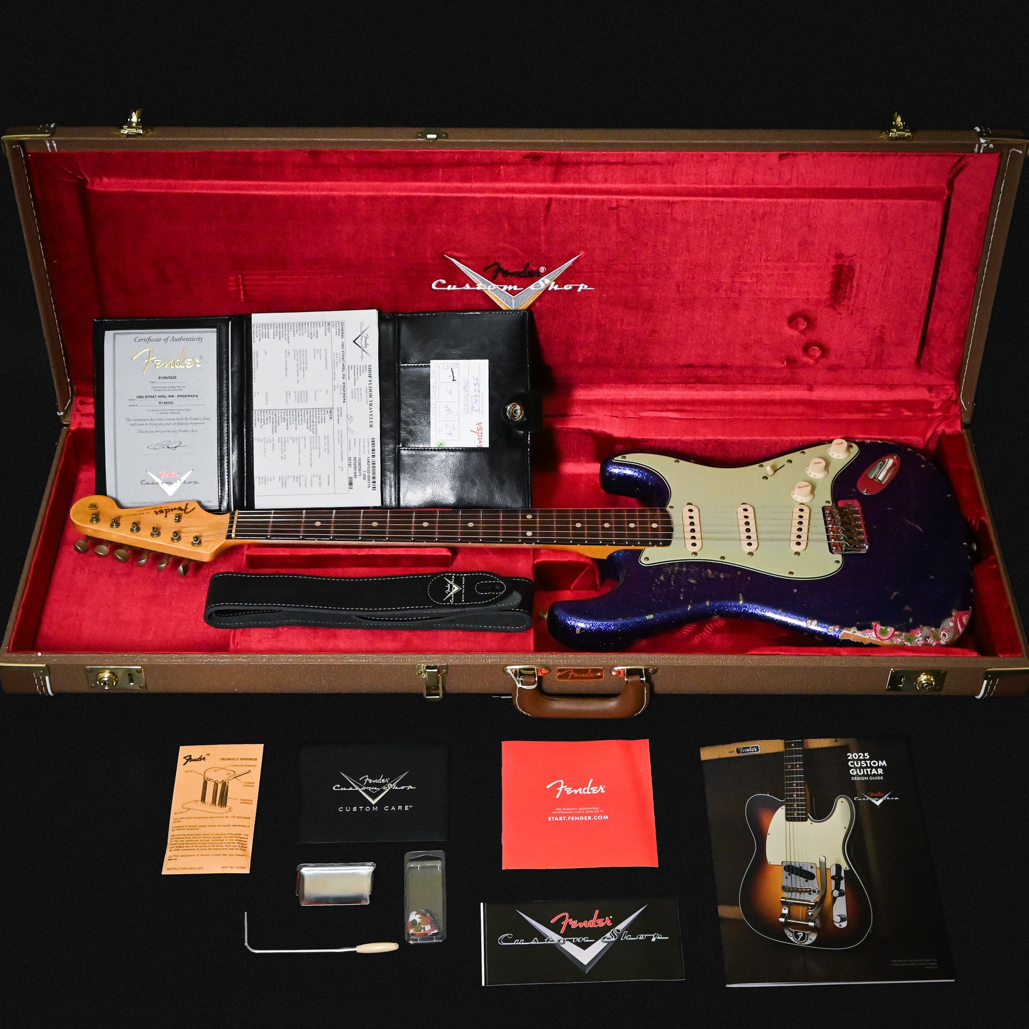 Fender Custom Shop 1962 Stratocaster w/ Josefina Handwound Pickups, Heavy Relic- Purple Sparkle/ Pink Paisley 2026 (R148255)