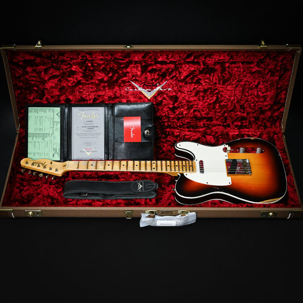 Fender Custom Shop '59 Telecaster Custom Relic- Wide Fade Chocolate 3 Tone Sunburst 2024 (CZ582558)