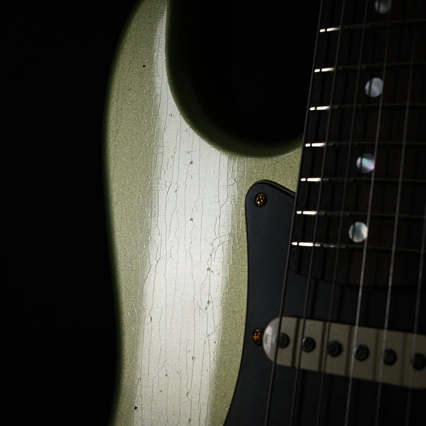 Fender Custom Shop Limited-Edition '65 Dual-Mag Strat Journeyman Relic- Aged Sage Green Metallic (CZ570830)