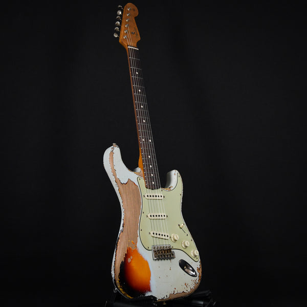 Fender Custom Shop Masterbuilt Kyle McMillin 60/63 Stratocaster Brazilian Rosewood Super Heavy Relic Aged Sonic Blue over 3 Color Sunburst 2023 (R133360)