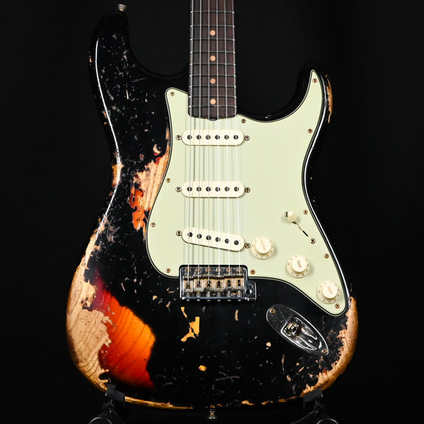 Fender Custom Shop '63 Stratocaster Super Heavy Relic- Super Faded Aged Black/ 3 Color Sunburst 2025 (CZ552215)