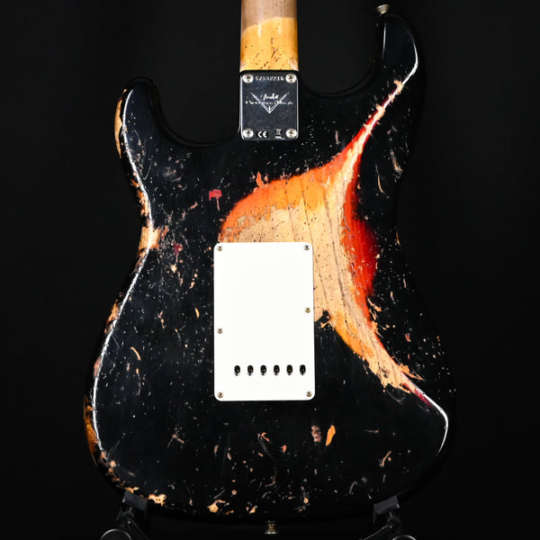 Fender Custom Shop '63 Stratocaster Super Heavy Relic- Super Faded Aged Black/ 3 Color Sunburst 2025 (CZ552215)