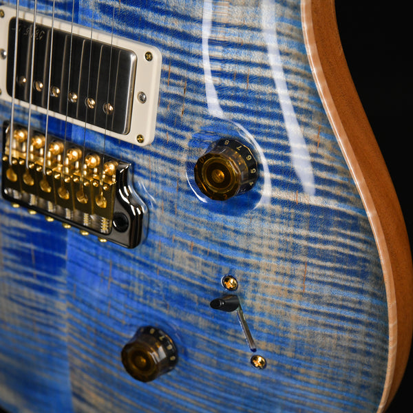 PRS Wood Library Custom 24 10 Top Stained Flame Maple Neck Brazilian Rosewood Faded Blue Jean 2023 (0359545)