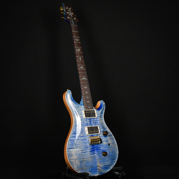 PRS Wood Library Custom 24 10 Top Stained Flame Maple Neck Brazilian Rosewood Faded Blue Jean 2023 (0359545)